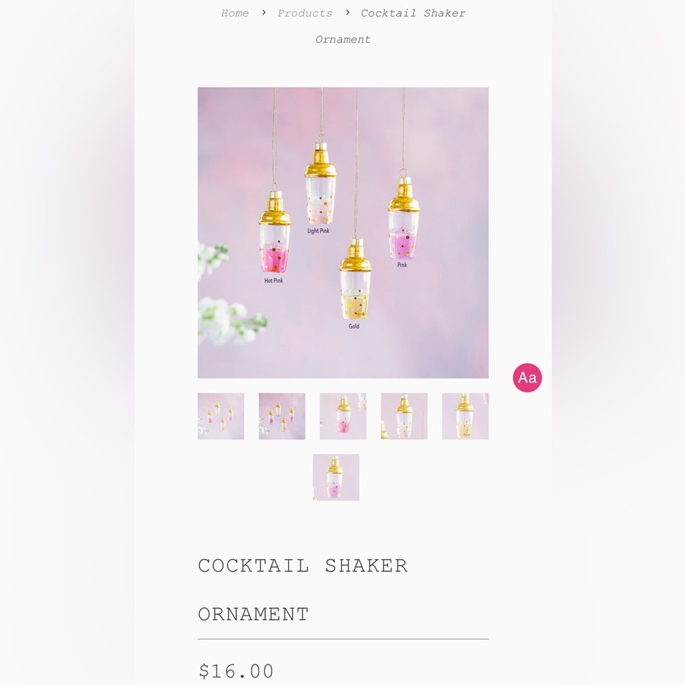 Glitterville Shaker ornament Set.